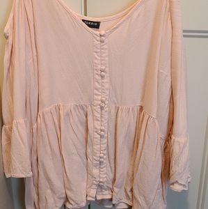 3x off the shoulder, flowy, midi top